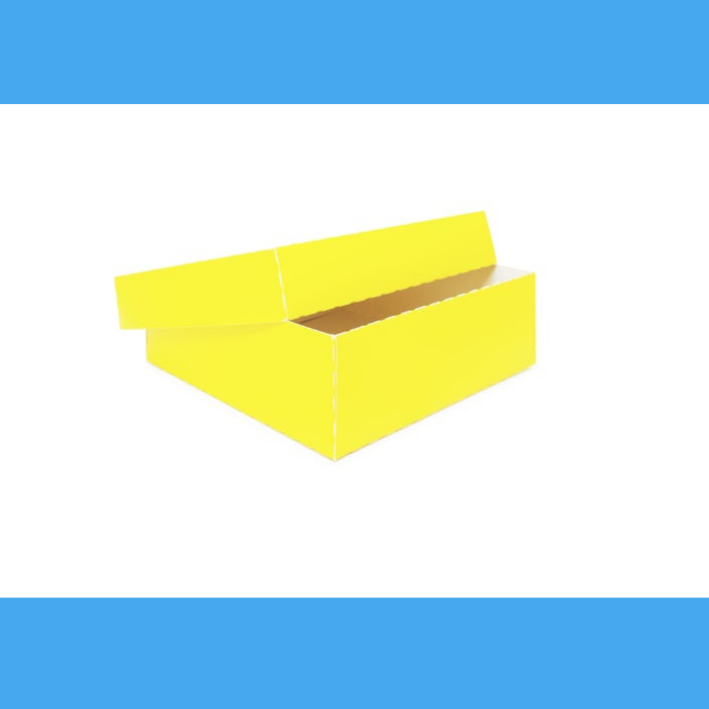 Two Pieces Box made with Material Reciclado - Yellow Color o PolkaDot